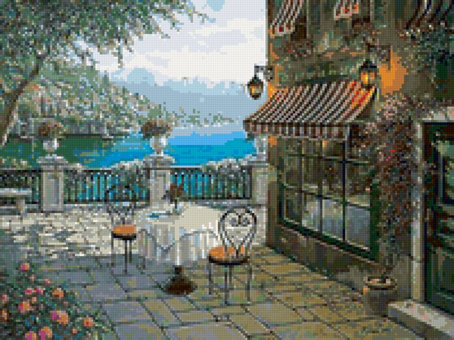 кафе - пейзаж - предпросмотр