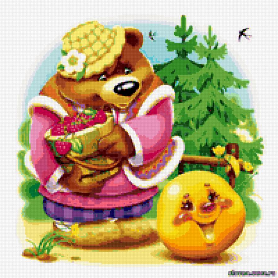 Сказка "Колобок" - колобок, детское, медведь, сказка - предпросмотр