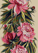 Схема вышивки «пионы»