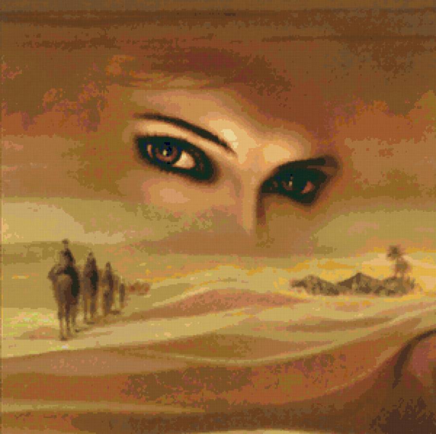 глаза - глаза, пустыня, девушка - предпросмотр