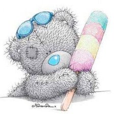 Схема вышивки «Тедди с мороженым»