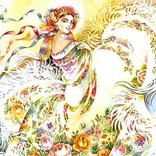 Схема вышивки «Девушка»