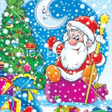 Схема вышивки «дед мороз»