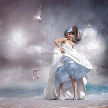 Схема вышивки «Девушка»