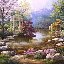 Беседка на озере