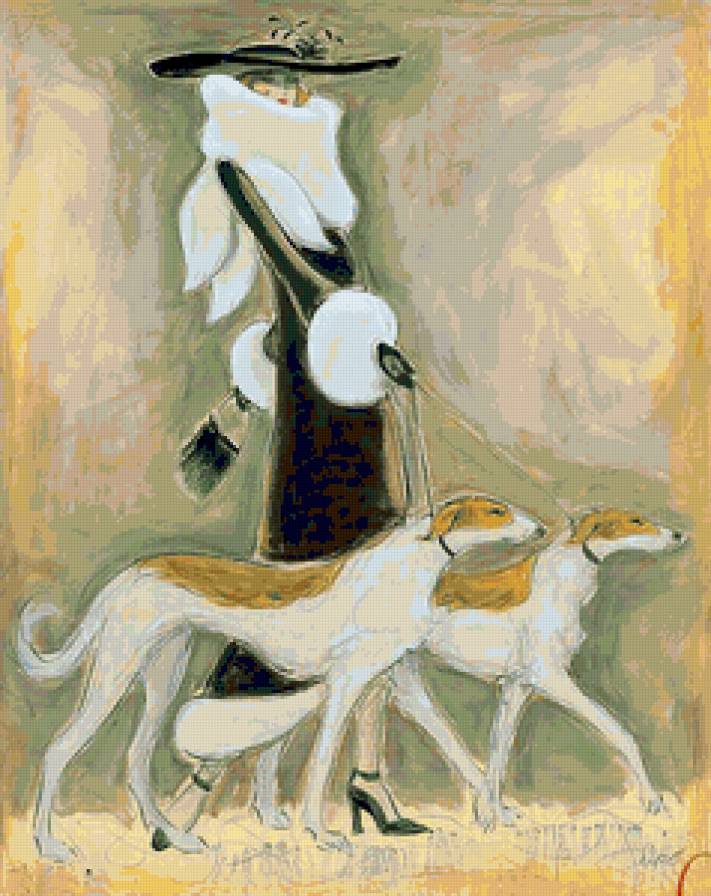 Еще раз дамочка с борзыми - девушка, дама - предпросмотр