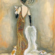 Собачки с дамочкой