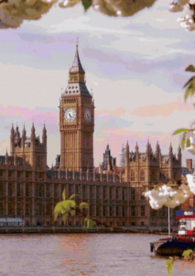 №146699 - река, биг бен, город, часы, лондон - предпросмотр