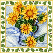 Схема вышивки «Подсолнухи»