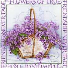 Схема вышивки «Корзина сирени»