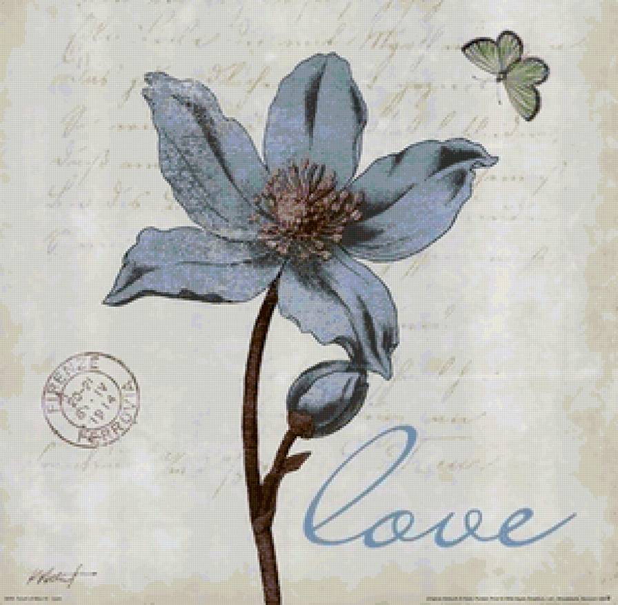 Цветочный винтаж - живопись, цветы, декор - предпросмотр