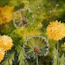 Схема вышивки «Одуванчики»