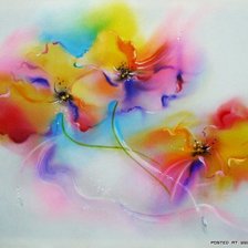 Схема вышивки «Цветы радуги»