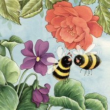 Схема вышивки «Пчелки»