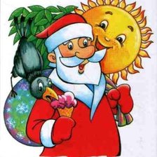 Схема вышивки «Дед Мороз и лето»