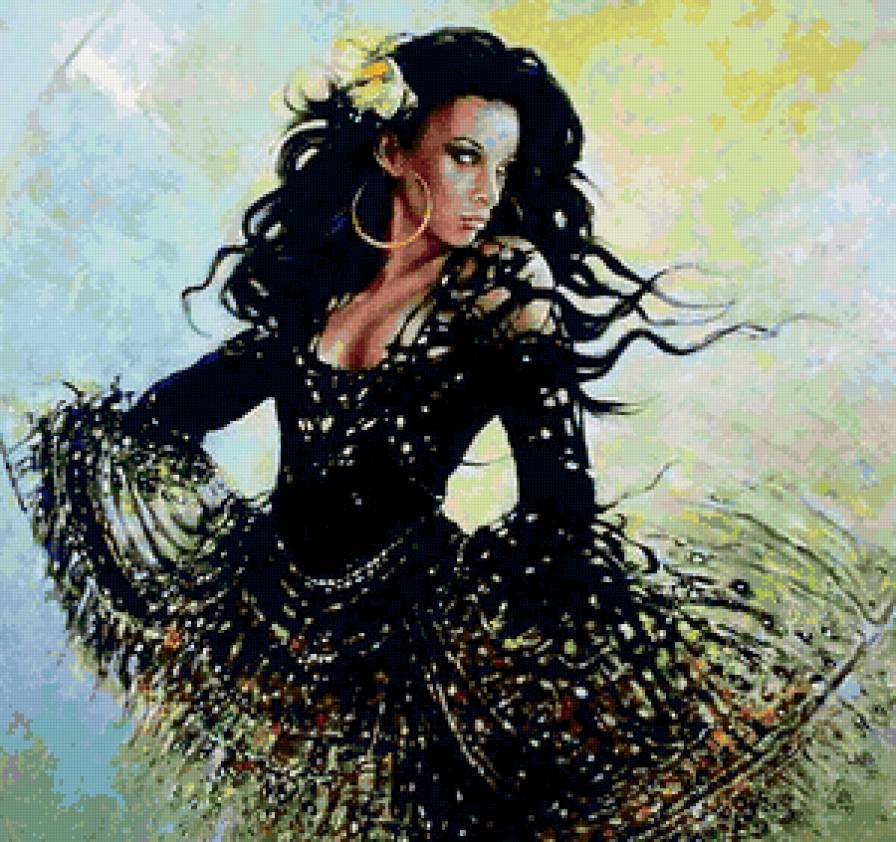 Цыганка - танец, девушка - предпросмотр