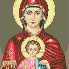 Схема вышивки «Икона. Услышательница»