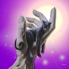 Схема вышивки «пантера на руке»