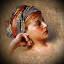 Схема вышивки «Nathalie Picoulet - портрет женщины»