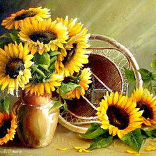 Схема вышивки «подсолнух»