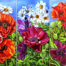 Схема вышивки «полевые цветы»