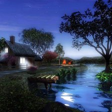 Схема вышивки «НОЧЬ»