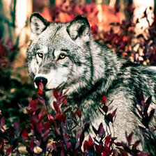 Схема вышивки «волк»