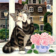 Схема вышивки «Котёнок»