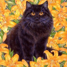 Схема вышивки «Кошечка "Лилия"»