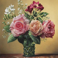 Схема вышивки «Натюрморт,розы»