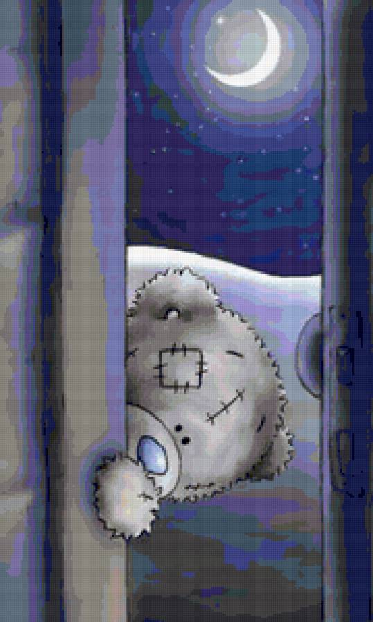 Серия "Мишка Тедди" Месяц - ночь, мишка тедди, месяц - предпросмотр