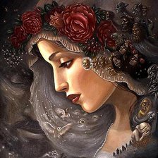 Схема вышивки «Девушка - 120 цв»