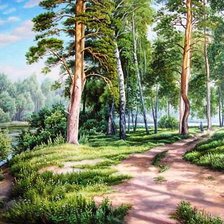 Схема вышивки «Лесные тропинки»