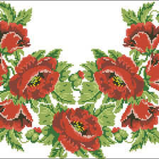 Схема вышивки «маки»