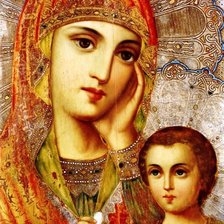 Схема вышивки «икона божьей матери»