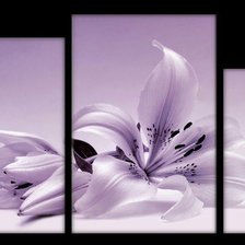 Схема вышивки «сиреневые лилии»