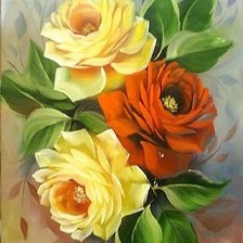 Схема вышивки «розы»