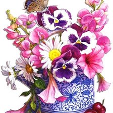 Схема вышивки «букет цветов»