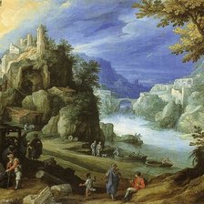 Схема вышивки «Фантастический горный пейзаж»