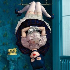 Схема вышивки «женщина-кошка»