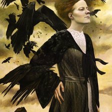 Схема вышивки «вороны»