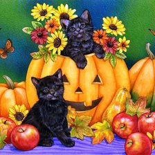 Схема вышивки «Котята»