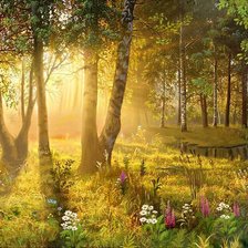 Схема вышивки «Лесной пейзаж»