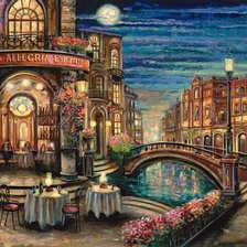 Схема вышивки «Кафе Венеции»