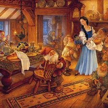 Схема вышивки «Снежанка и седемте джуджета»