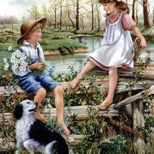 Схема вышивки «приятели»