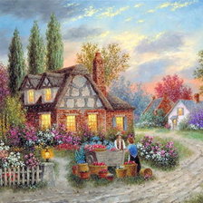 Схема вышивки «Милый домик»