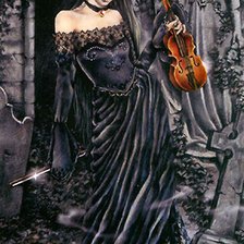 Схема вышивки «Скрипачка»