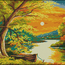 Схема вышивки «Пейзаж»