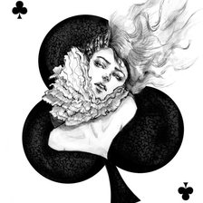 Схема вышивки «туз пик»